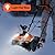 SuperHandy Electric Snow Thrower Walk-Behind Blower Corded AC 120V 15A 18 x 10 Inch Clearing Path 25 Feet Throwing Distance 720 lbs/Min LED Headlights for Driveway Walking Path Yards