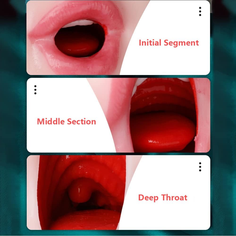Mini Realistic Blowjob Pocket Stroker Sleeve for Men, Small Male Masturbators Adult Sex Toys with Lifelike Textured Mouth Deep Throat Oral Sex for Portable Man Solo Masturbation Pleasure