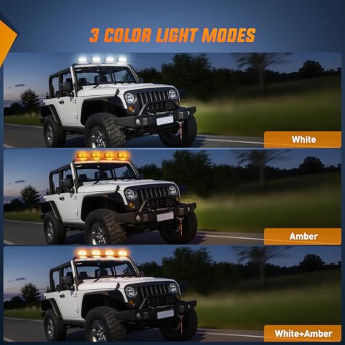 Image of Nilight 6.5Inch Off-Road LED Light Bar White Amber 3 Lighting Modes