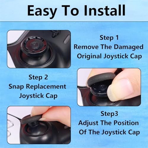Image of 8 Piece Set for Ps5 Controller Maintenance, Ps5 Controller Thumb Grips, Replacement Joystick Caps for Extended Gaming Sessions, Enhanced Grip and Control, Compatible with Ps5 Controller Joystick Caps