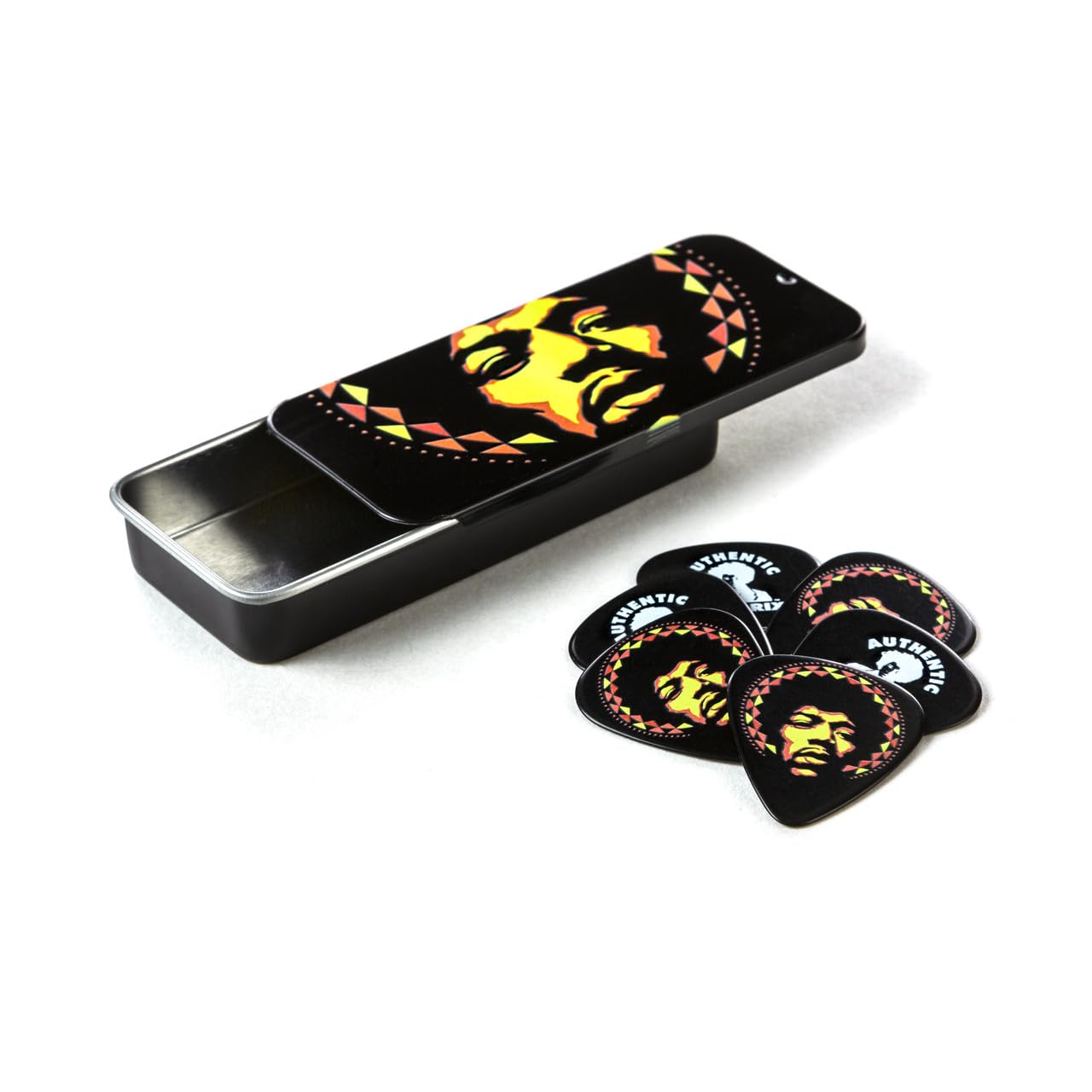 Dunlop Picks JHPT16H Jimi Hendrix Aura Mandala Heavy - Pick Tin 6 Picks
