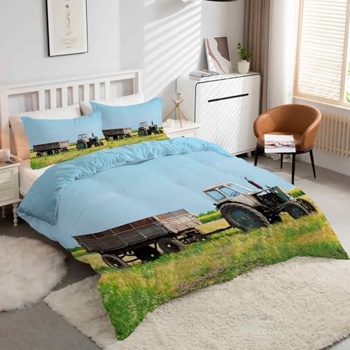 Housse de Couette 220x240 Tracteur en microfibre douce haute densité - 2