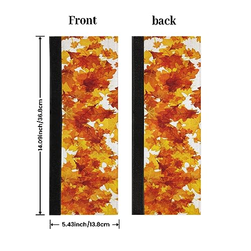 Image of Pardick Fall Autumn Refrigerator Door Handle Covers Set of 2Fall Leaf Washable Fridge Dishwasher Mocrowave Oven Door Decor Handle Cover Keep Your Kitchen Appliance Holiday Decor