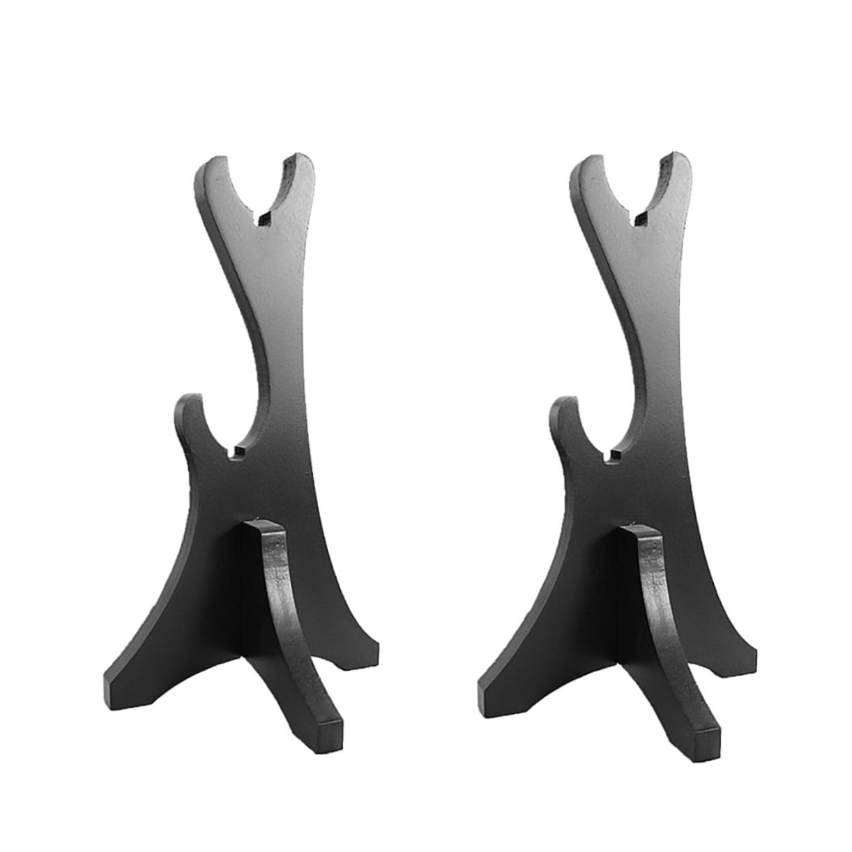 Holibanna 2Pcs Wooden Two Tier Wand Display Stand Durable Showing Stand for Retail Home Use for Storing Displaying Your Favorite Wands Strong Load Bearing Capacity Simple Elegant Design