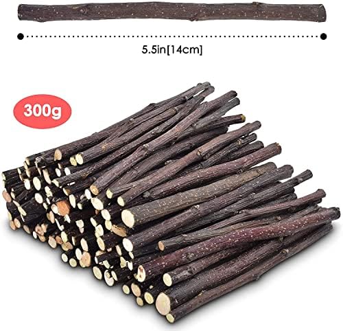300g Apple Sticks Small Animals Molar Hamster Rabbit Chew Toys Natural Treats Small Animals Molar Wood Toys Chinchillas Hamsters Rabbits Guinea Pigs Cavia Cobaya Parrot