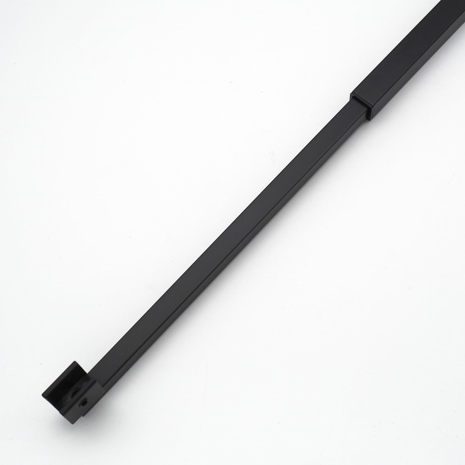 WITEN&NOCK Asta di stabilizzazione con giunto girevole a 180°, asta di stabilizzazione, girevole estensibile 625 – 950 mm, in acciaio inox nero opaco, per vetri di spessore 6 / 8 / 10 mm