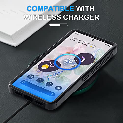 Google Pixel 7 5G Case With Screen Protector[2 Pack]+ Camera Lens Protector[2 Pack],Heavy Duty Polycarbonate Shockproof Full Body Protective Phone Cover,2022 Black Matte #TOP6