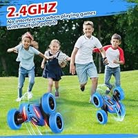 Remote Control Car, 2.4GHz RC Car, Double-Sided 360 ° Flipping Rotating RC Stunt Car with Colorful LED Lights, 4WD RC Toy Car for Boys Age 8-12 and Boys Girls Birthday Present - Image 8