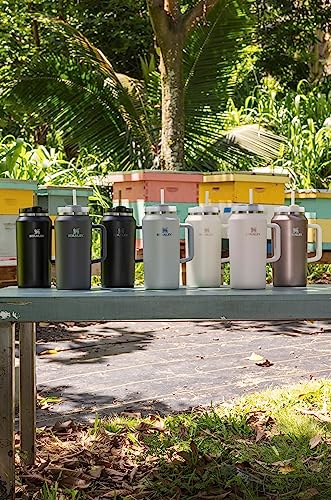 Image of STANLEY Quencher H2.0 Tumbler with Handle & Straw 64 oz | Flowstate 3-Position Lid | Large Capacity for Travel & Sports | Insulated Stainless Steel Cup | BPA-Free | Charcoal