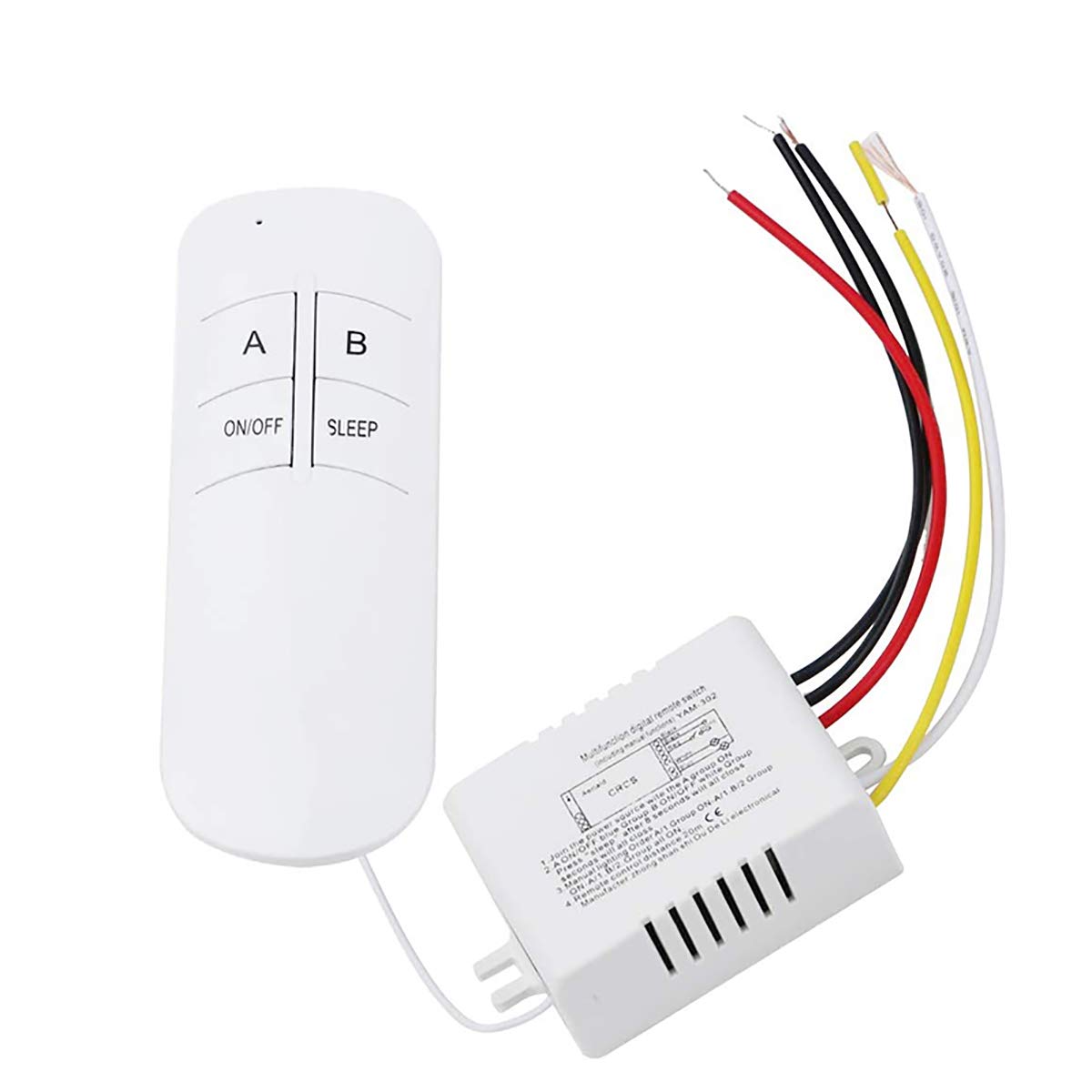 Mando a distancia inalámbrico para interruptor de pared, 1/2/3/4 vías, encendido/apagado, 220 V, receptor digital de luz de pared, transmisor con batería