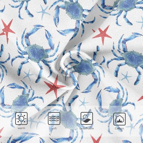 Girls' Underwear Blue Crabs Cotton Stretch Comfort Toddler Panties3