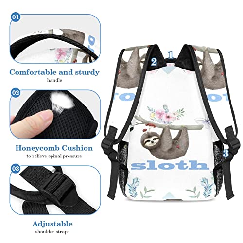 Ensemble sac à dos paresseux multicolore solide de 2 pièces avec trousse ergonomique - 4