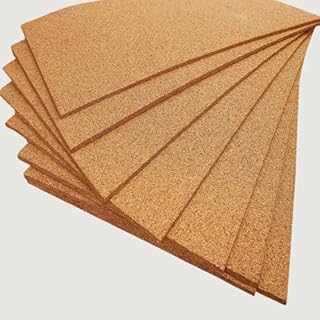 FUTURAZeta Pannelli Sughero Biondo Naturale (Spessore 1cm) Pannelli Isolanti Termici per Interni ed Esterni, Pannelli di Sughero per Pareti per Isolamento Termico ed Isolamento Acustico (18 Pannelli)