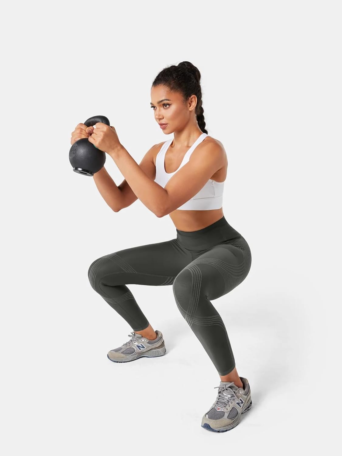 Fanka Body Sculpt Side Pocket Full Length Leggings for Women, High Waist Compression, Workout Yoga Leggings