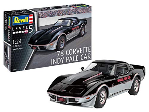 Revell-' 78 Corvette Indy Pace Car Chevrolet Kit Modello, Colore Non Laccato, 07646