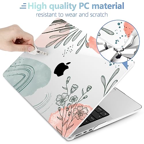 Image of MEEgoodo Case for M5 /M4 /M3 /M2 MacBook Air 13 inch 2026 2025 2024 2022, Fit Model A3449 /A3240 /A3113 /A2681, Case Compatible with MacBook Air 13.6-inch, Watercolor Floral 3