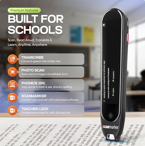 Image of Scanmarker Max Reading Pen + Phonics Cards Bundle | Designed for Classroom Support with Phonics Assistance, Lock Function and Assistive Web App