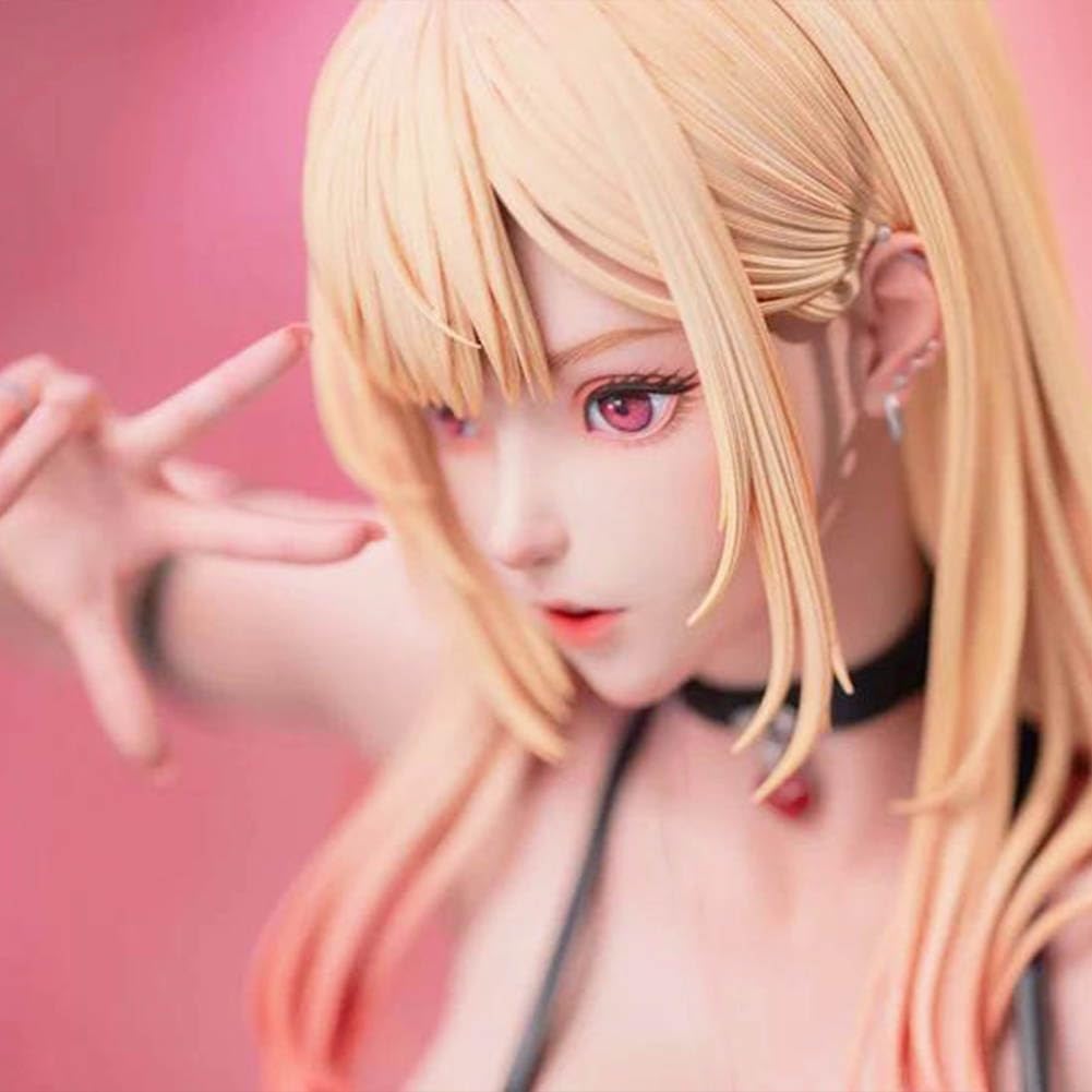 Kitagawa Marin Figura Costumi da bagno versione inginocchiata modello posa | Anime Dress Up Figura, Cambia le Parti Statue, Abbigliamento Rimovibile, Regali da Collezione