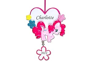 My Little Pony Christmas Ornament: A Pinkie Pie Heart and Flowers Treasure