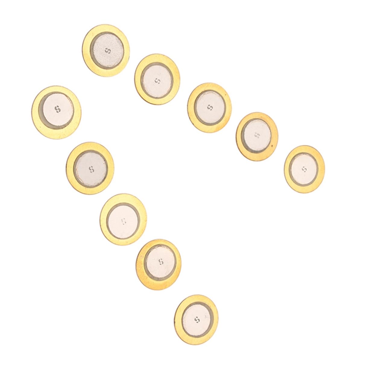 OFFSCH 3sets Piezo Element for Guitar Pickup Piezoelectric Film Gasket 35mm Brass Outer 10pcs*3