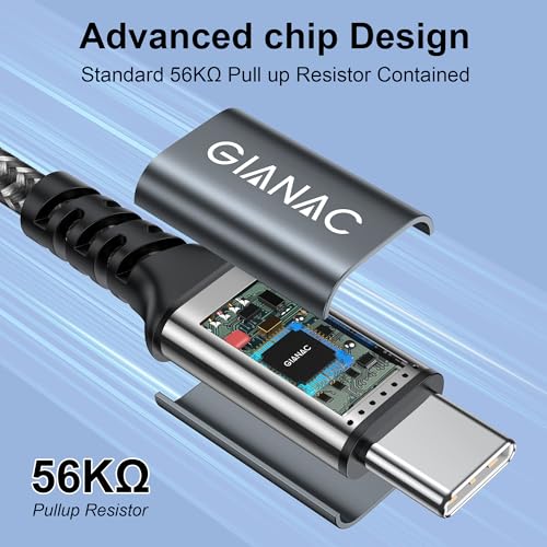 GIANAC USB C Kabel 5M Ladekabel 60W Schnellladekabel USB C auf USB C – Ansicht 3