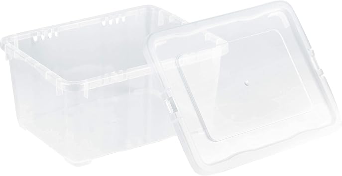Grizzly Storage Boxes with Lid Transparent – Transparent Boxes Stackable with Ventilation