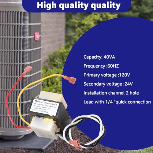 46-24124-06 hvac transformer replacement for rheem furnace parts 40 va 12024v channel 2 hole mount model