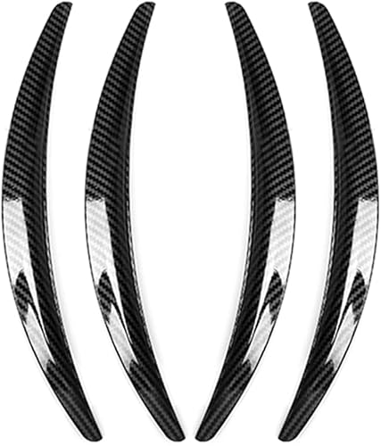 Miniatura 2 de Juego de 4 guardabarros de rueda ABS de fibra de carbono negro brillante negro compatible con Tesla Modelo 3 2017-2022, rueda de guardabarros o