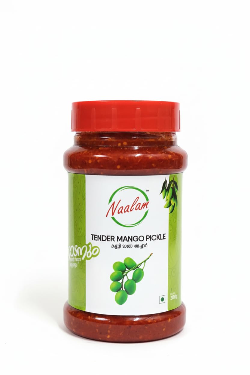 Tender Mango Pickle 350 gm– Kerala Style Kurummanga Achar | Handpicked Baby Mangoes | Authentic Homemade Taste | Premium Spices | No Artificial Colors | Perfect with Rice & Meals-image-12