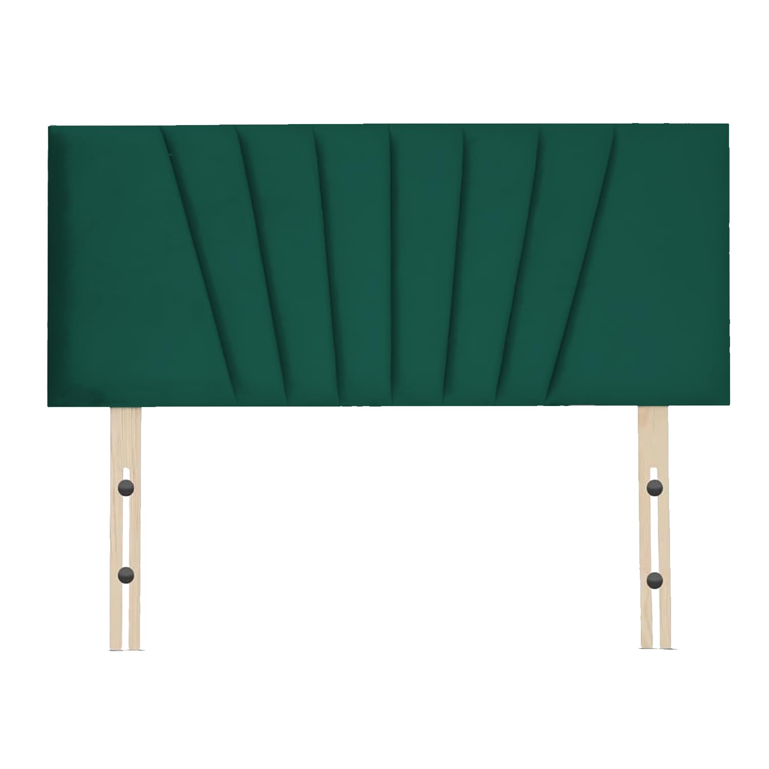 20" Height Divan Bed Headboard, Sunrise Headboards With Plush Velvet Fabric Lined Headboard Elegant design with Wooden Struts & Screws, Bedroom Furniture (Green, 4ft Small Dou)
