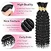 AKONSOUL 22 Inch Human Braiding Hair for Boho Braids Deep Wave Bulk Human Hair 100% Unprocessed Brazilian Virgin Hair for Braiding Bohemian No Weft 3 Bundles 110g Natural Color