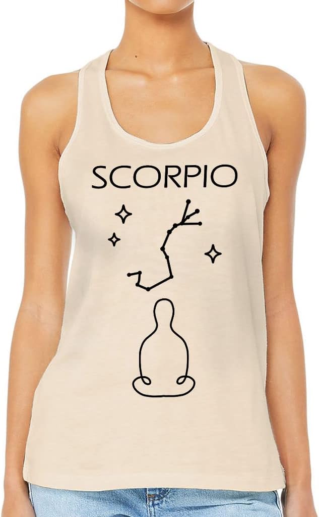 Scorpio Design Women's Racerback Tank - Cool Tank Top - Constellation Workout Tank