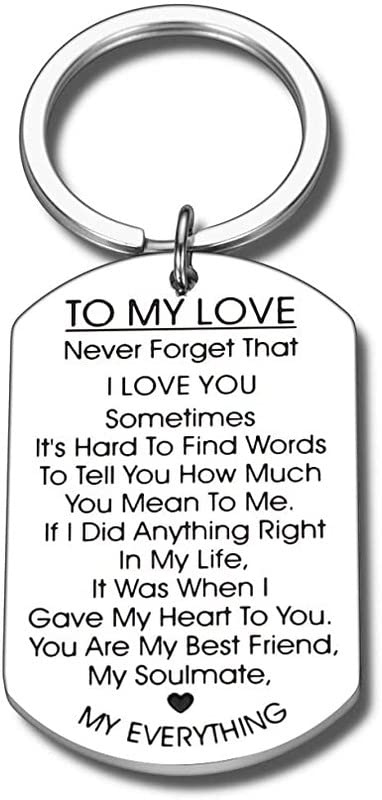 Image of Anniversary Valentines Birthday Boyfriend Girlfriend Gifts keychain