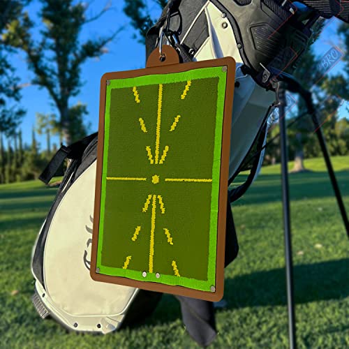 Lccbro New Golf Training Mat For Swing Detection Batting With Base, Golf Swing Trainer Practice Mat Indoor Outdoor, Golf Swing Aids, 12X16 Inch (Green) #TOP3