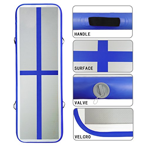 86 York 10ft Inflatable Gymnastics Tumbling Track Mat with Electric Air Pump for Gym/Home/Yoga/Training/Kids/Sport/Taekwondo/Game - Thumbnail 6