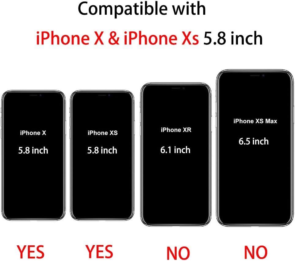 Image of DIZORO Crystal Clear Back Case Cover for iPhone X Non Yellowing Transparent Cover |Hard Back Cover Clear Case for iPhone X with Anti-Yellow (PC, Transparent)