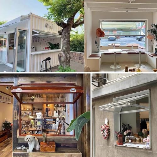 Ventana de concesión deslizante y empotrada que optimiza la ventilación segura de su negocio. 7