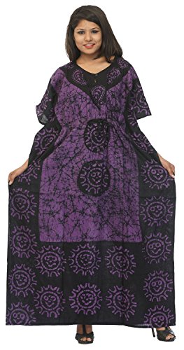Image of Cotton Kaftan Dress Maxi Long Tunic Batik One Size