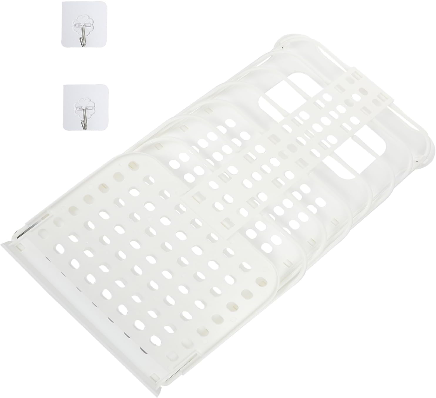 Foldable Wall Mounted Laundry Basket Large White Household Hanging Clothes Storage Container Space Saving Dirty Clothes Hamper Multifunctional Organizer for Bathroom Bedroom