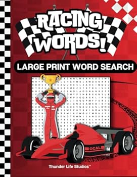 Paperback Racing Words! Large Print Word Search Book