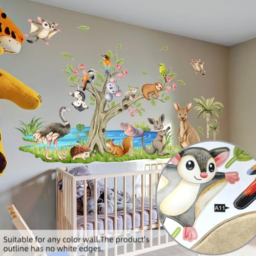 Vinilos decorativos animales del bosque 64x36 pulgadas miniatura 6