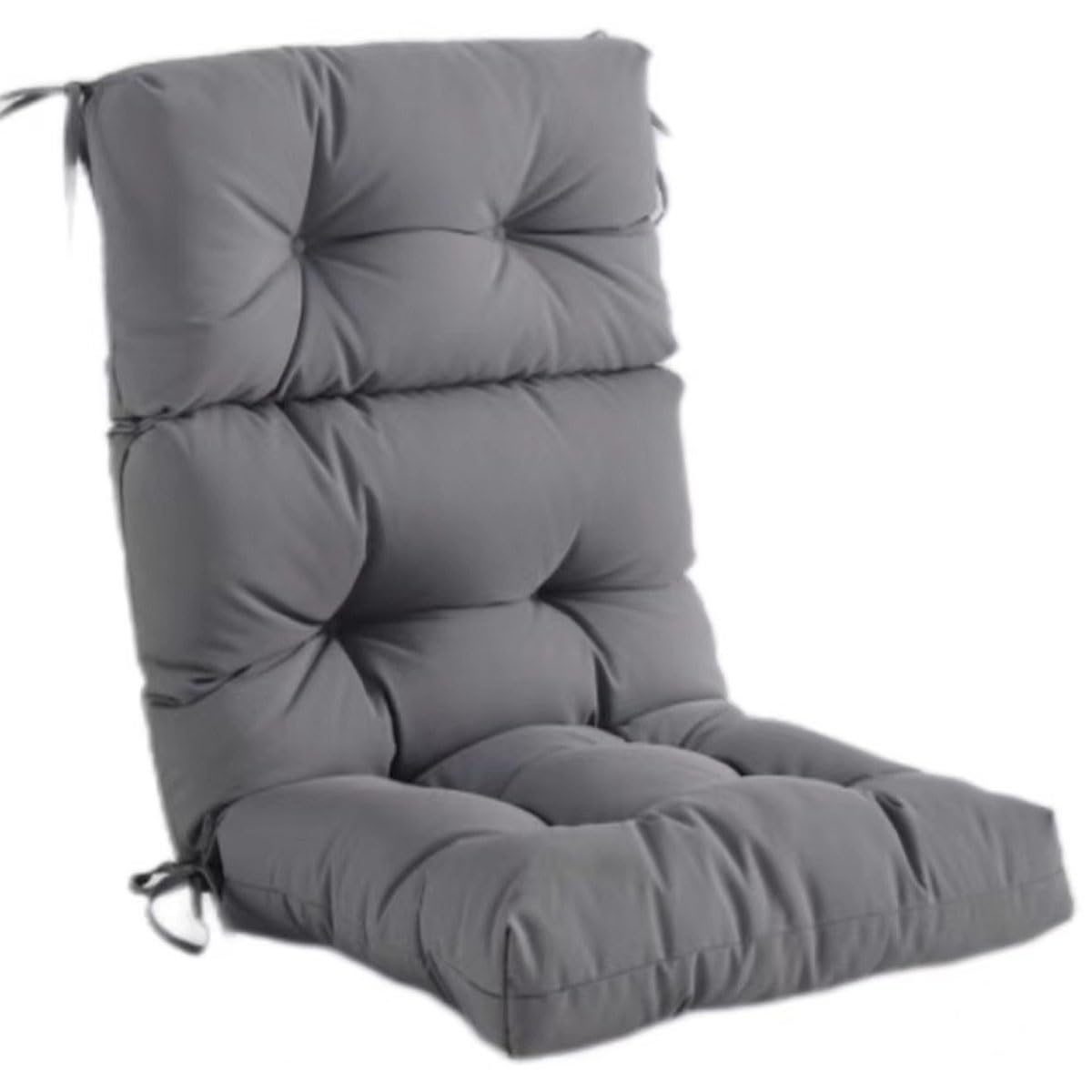 JORTUIO Rocking Chair Cushion,High Back Chair Cushion Garden Courtyard Chair Pads with Ties Thickened Non-Slip Indoor/Outdoor Furniture Dining, Patio,Kitchen,Chair Cushion(Dark gray)