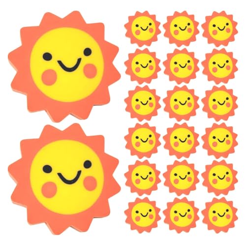 Gommes tournesol mignonnes pour enfants Tofficu : lot de 50 fournitures scolaires
