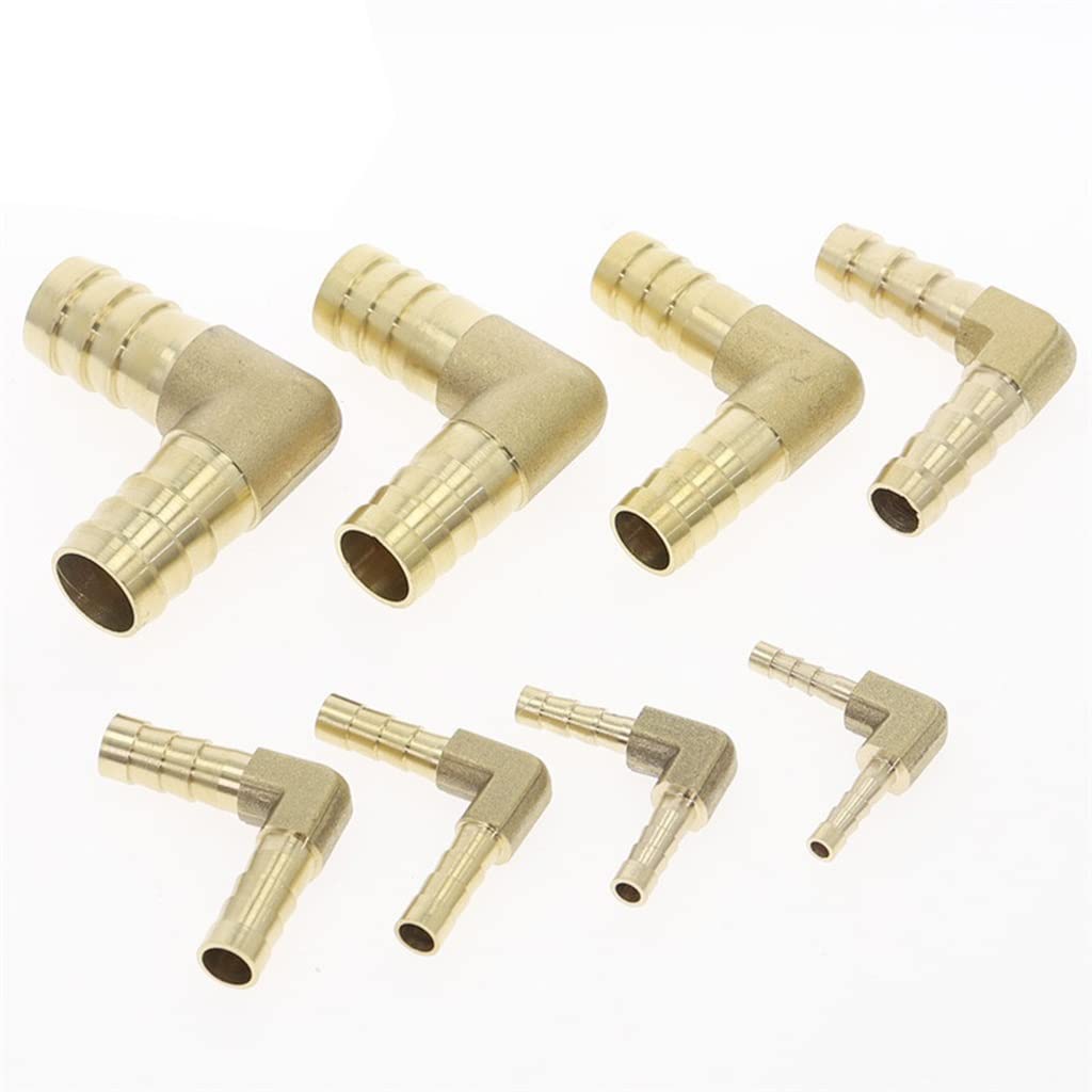 Schlauchhahnanschluss, 1 Stück Messing-Schlauchverschraubung, Anschlusswinkel und andere Widerhaken, 4 mm - 16 mm Innendurchmesser, Kupfer-Schlauchverbinder-Adapter(Od 8Mm to 10Mm)