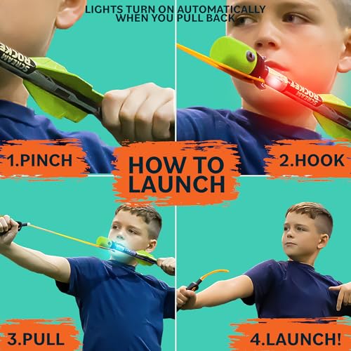 image for Refresh Sports Light Up Foam Rocket Toys for Kids: Best LED Rocket Lau