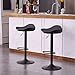 Kidol & Shellder Sgabelli da Bar Set di 2 Sedie da Bar Nero, Girevoli a 360° Regolabili in Altezza, Vuoto Sedie da Bar in Plastica e Metallo, per Bistrot da Cucina Domestica