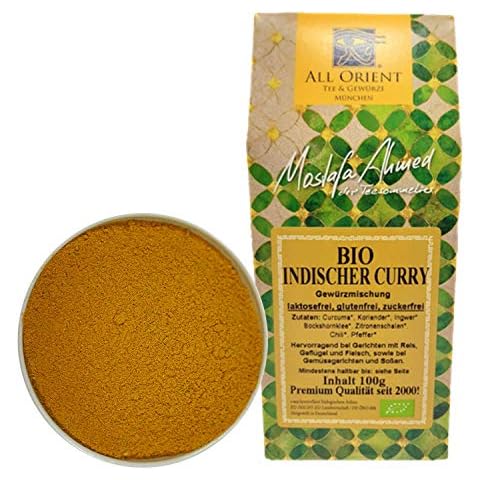 All Orient BIO Indischer Curry Gewürzmischung 100g | Indische Küche | Gewürze vegetarisch | Spezialität | für Fleisch- und Gemüsegerichte, Soßen | BIO | ohne Zusatzstoffe | vegan Cover