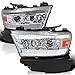 Spec-D Tuning Clear Projector Headlights with Sequential Turn Signal LED Bar Compatible with 2019-2023 Dodge Ram 1500 Left + Right Pair Headlamps Assembly