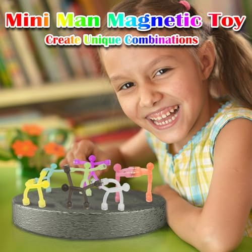 JRD&BS WINL 10 Pcs Set Novelty Mini Man Magnet Toys for Kids Fun Toy Travel Toys for Young Kids Great toy for 3-12 Boys Girls So Colorful and Cute for Children Rubber Magnet Men (Classical) - Image 2