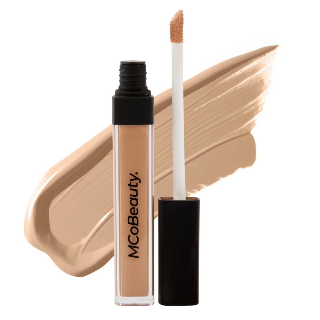 MCoBeauty - Brighten & Perfect Cream Concealer - 1.5 Medium Natural Buff - Hydrating Corrector Medium Coverage Blemish & Under Eye Concealer - With Vitamin E, Hyaluronic Acid & Aloe Vera